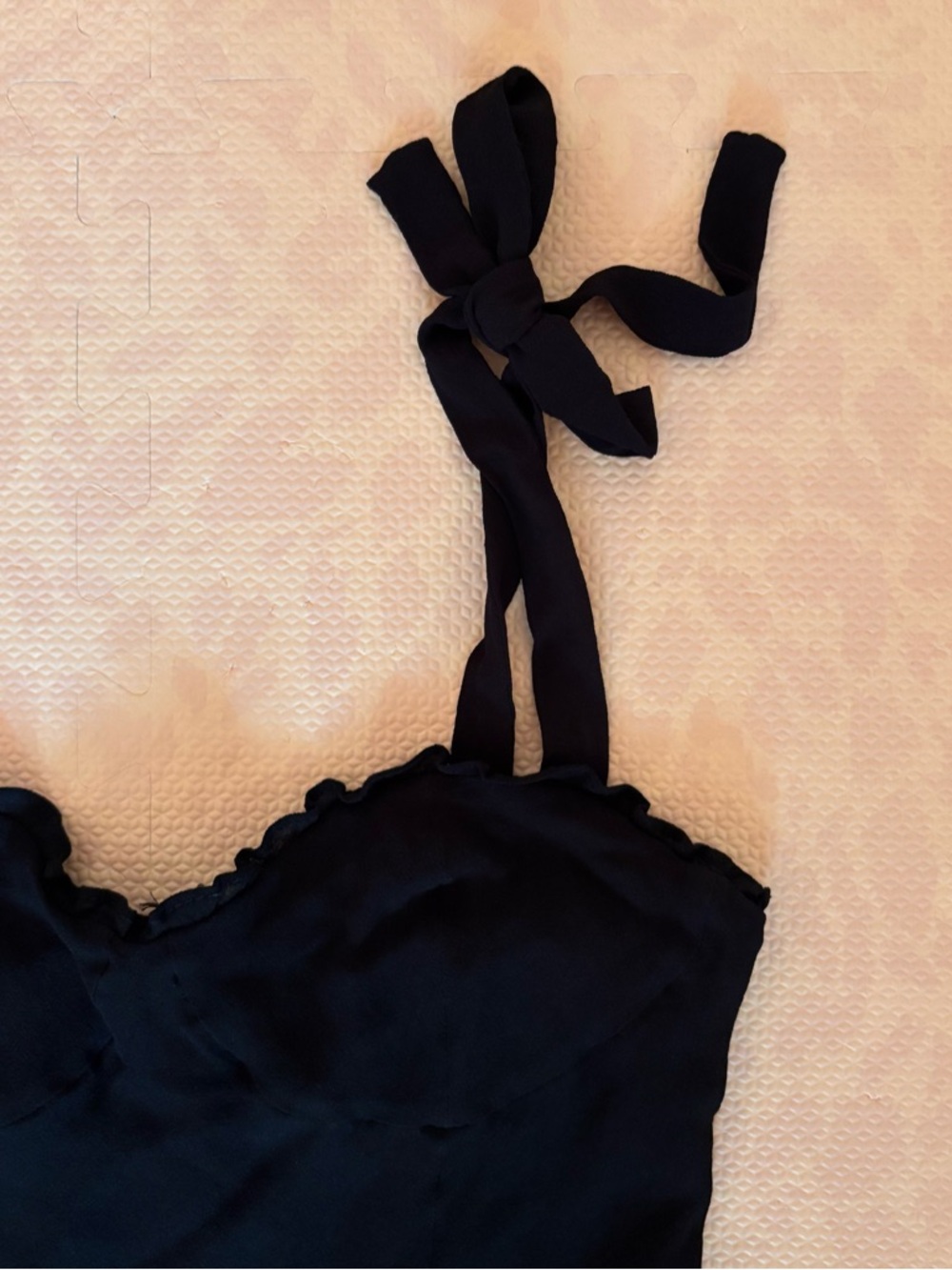 Reformation Christine Dress Black
Mini Ruffle Tie Sweetheart Size 8 - Picture 4 of 9